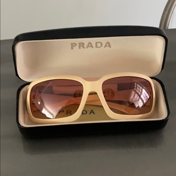 prada cream sunglasses